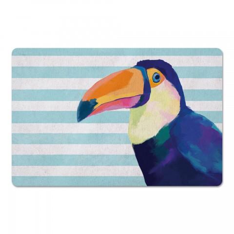 Striped Toucan 27x18 Floor Mat