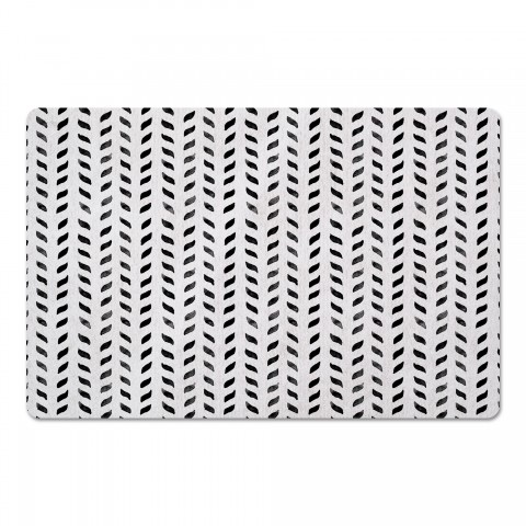 Abstract Black Petals 27x18 Floor Mat