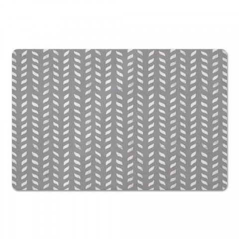 Abstract Gray Petals 27x18 Floor Mat