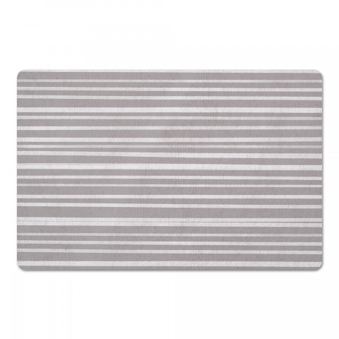 Gray Multi Stripe 27x18 Floor Mat
