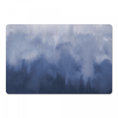 Dramatic Blue Watercolor 27x18 Floor Mat