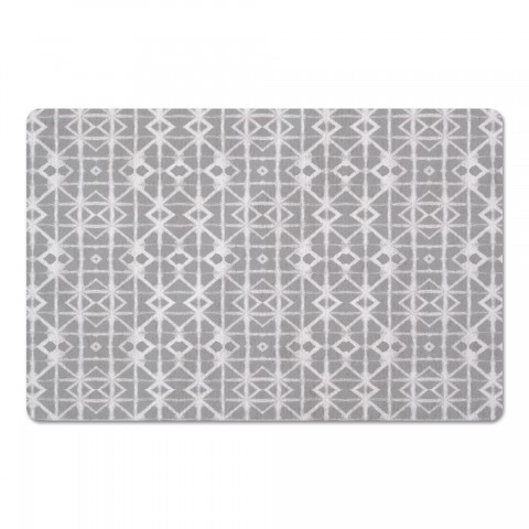 White And Gray Shibori 27x18 Floor Mat