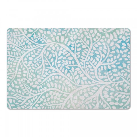 Mint Abstract Trees 27x18 Floor Mat