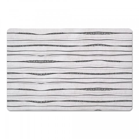 Wavy Gray Lines 27x18 Floor Mat