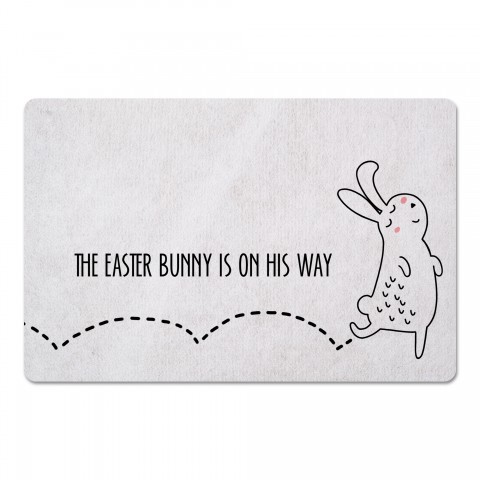 Bunny On The Way 27x18 Floor Mat