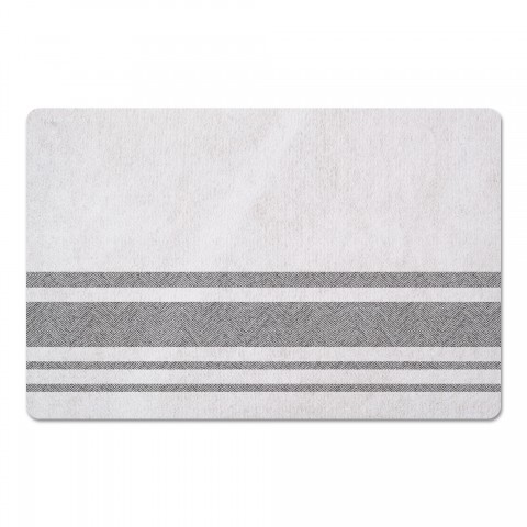 Thick Gray Stripe 27x18 Floor Mat