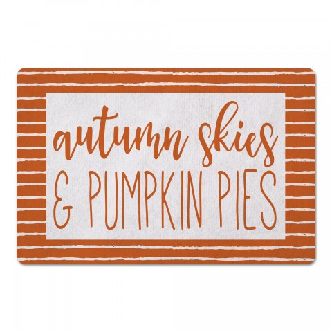 Autum Pumpkin Skies 27x18 Floor Mat