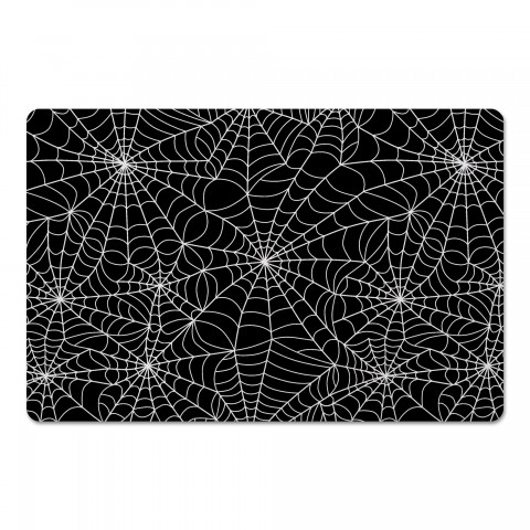White Spider Web 27x18 Floor Mat