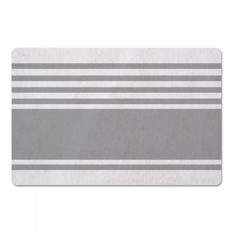 Gray Family Stripes 27x18 Floor Mat