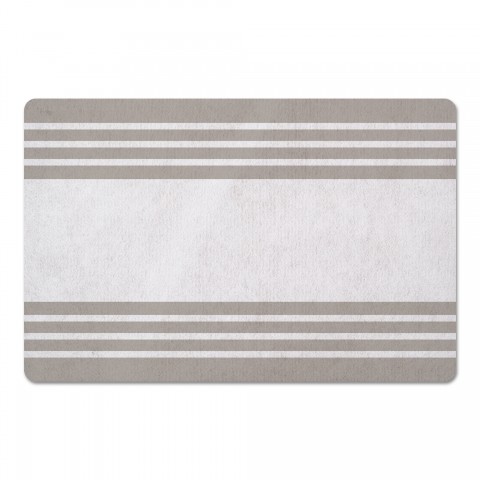 Gray Farmhouse Stripes 27x18 Floor Mat