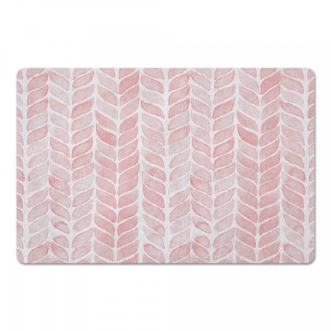 Blush Knit Patterned 27x18 Floor Mat