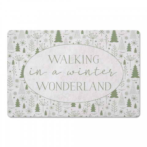 Walking In A Winter Wonderland 27x18 Floor Mat