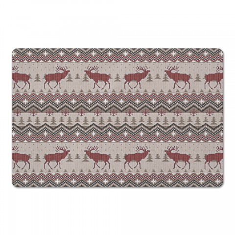 Knitted Moose Lodge 27x18 Floor Mat