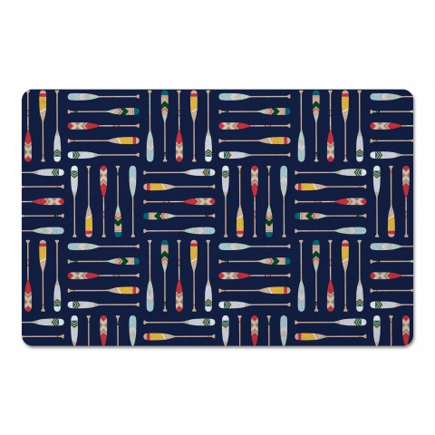 Bright Colored Oars 27x18 Floor Mat