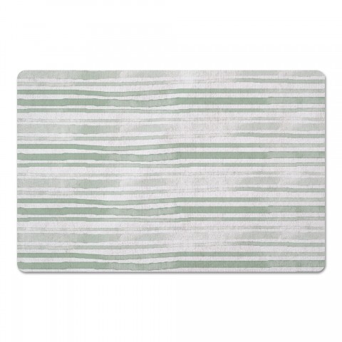Sage Stripes 27x18 Floor Mat