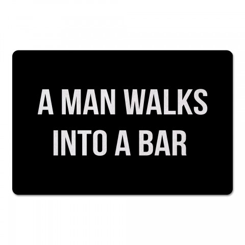A Man Walks Into A Bar 27x18 Floor Mat