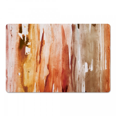 Red Rocks Watercolor Abstract 27x18 Floor Mat