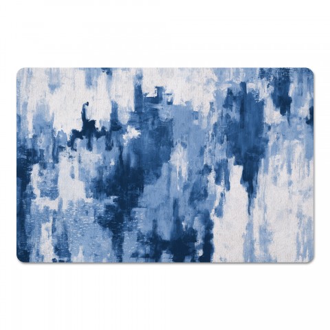 Blue Brush Strokes 27x18 Floor Mat