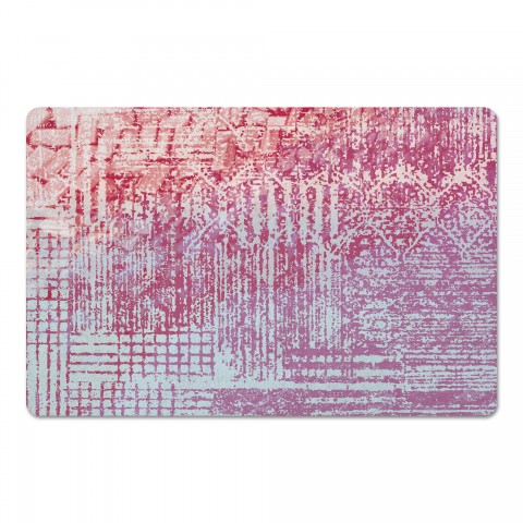 Pink and Purple Distressed Textile 27x18 Floor Mat