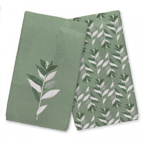 Painted Sage Leaves  Textiles Collection