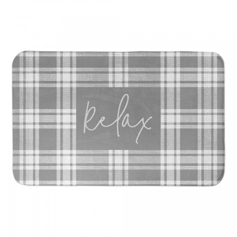 Relax Simple Plaid  34x21 Bath Mat