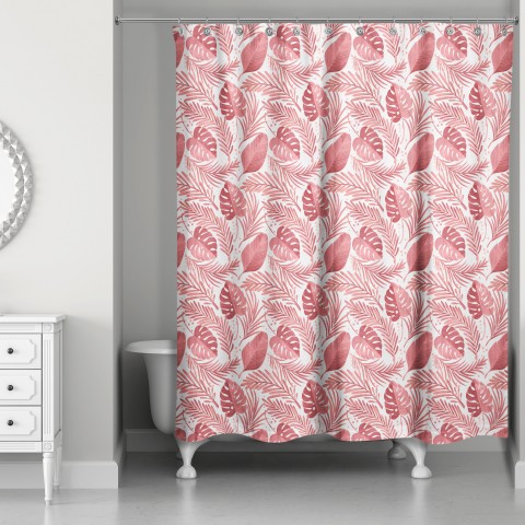 Coastal Leaves Shower Curtain