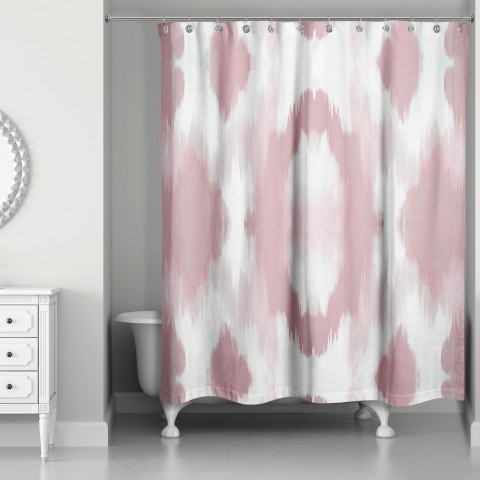 Abstract Ikat Shower Curtain