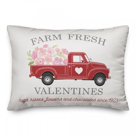 Farm Fresh Valentines 14x20 Spun Poly Pillow