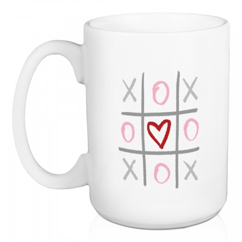 Valentine Tic Tac Toe 15 oz Mug