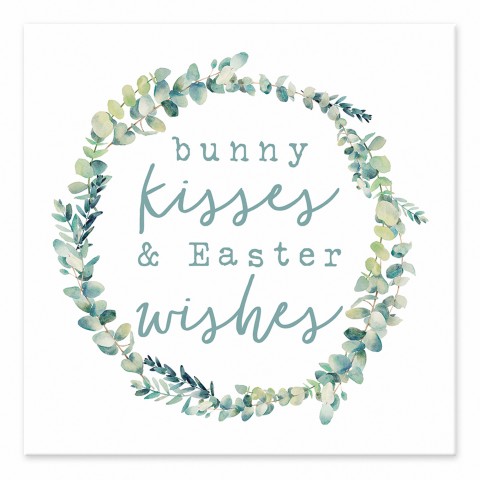 Eucalyptus Easter Wishes 6x6 Tabletop Canvas