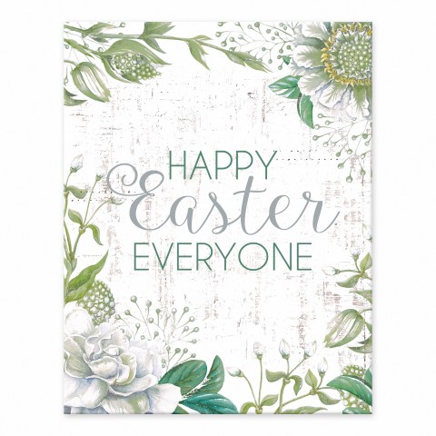 Botanical Happy Easter 11x14 Tabletop Canvas