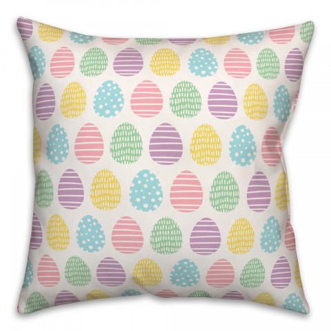 Pastel Egg Pattern Pillow