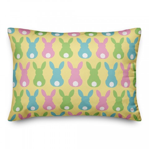 Pastel Bunny Tail 14x20 Spun Poly Pillow