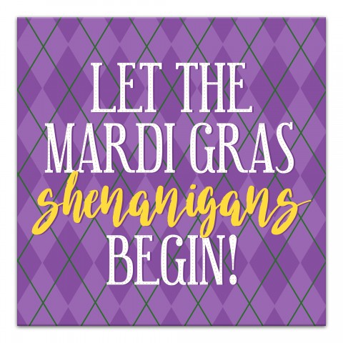 Mardi Gras Shenanigans 16x16 Canvas Wall Art