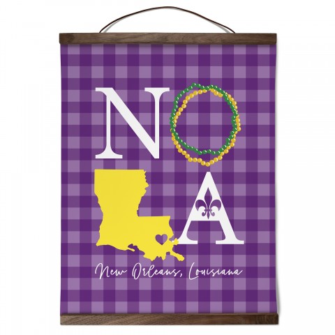 Nola 12x16 Teak Hanging Canvas