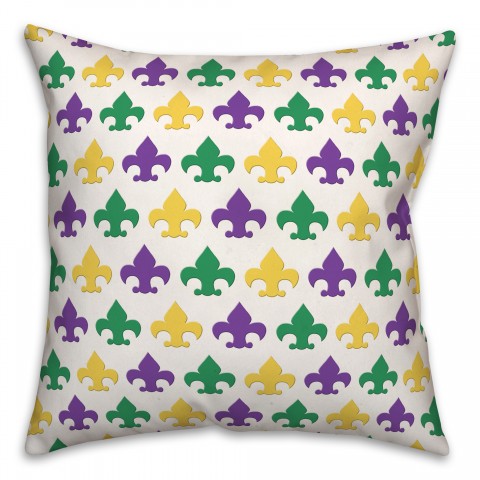 Fleur Di Lis Pattern 18x18 Spun Poly Pillow