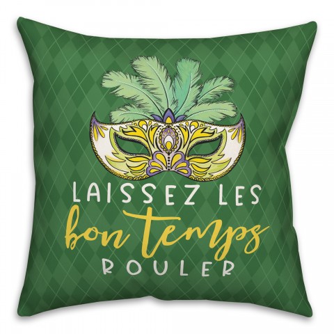 Laissez Les Bon Temps Rouler 18x18 Spun Poly Pillow