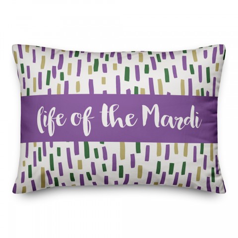 Life of the Mardi 14x20 Spun Poly Pillow