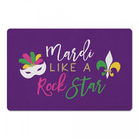 Mardi Like a Rock Star 27x18 Floor Mat