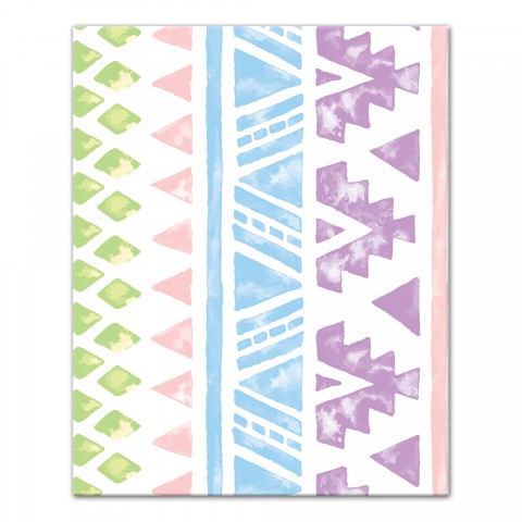 Pastel Aztec Pattern 16x20 Canvas Wall Art