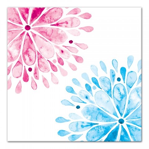 Watercolor Medallions 20x20 Canvas Wall Art