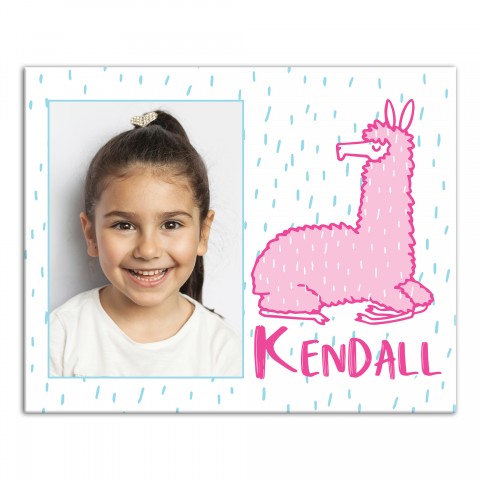 Llama Confetti Photo 16x20 Personalized Canvas Wall Art