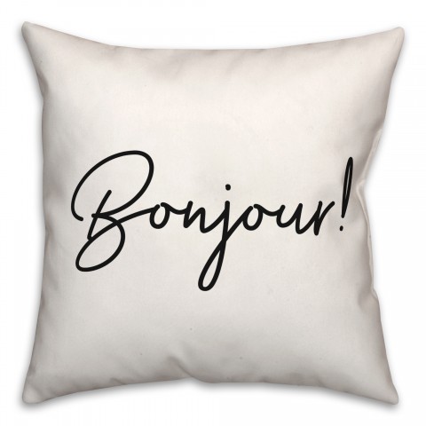 Bonjour 18x18 Spun Poly Pillow