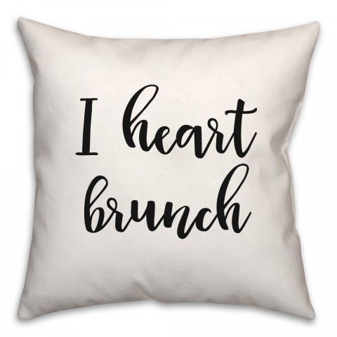 I Heart Brunch 18x18 Spun Poly Pillow