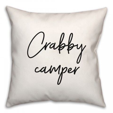 Crabby Camper 18x18 Spun Poly Pillow