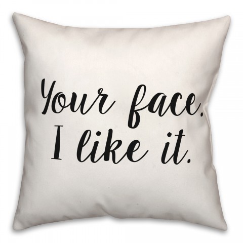 Face  18x18 Spun Poly Pillow
