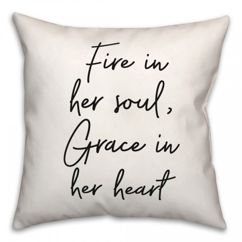 Fire In Her Heart  18x18 Spun Poly Pillow
