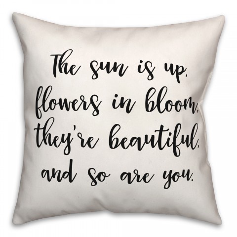 Flowers  18x18 Spun Poly Pillow