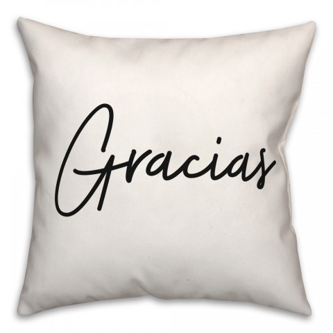 Gracias  18x18 Spun Poly Pillow