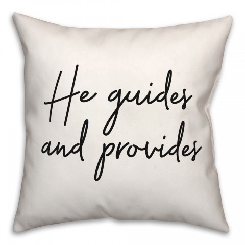 Guides And Provides  18x18 Spun Poly Pillow